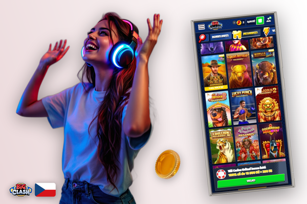 Bigclash Casino app iOS na iPhonu s dialogem Přidat na plochu v Safari