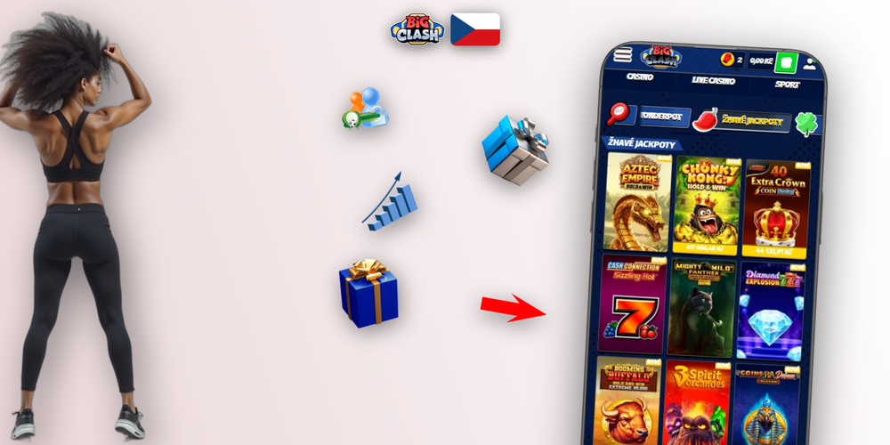 Bigclash Casino apps – tři mobily s lobby, live sázkami a pokladnou