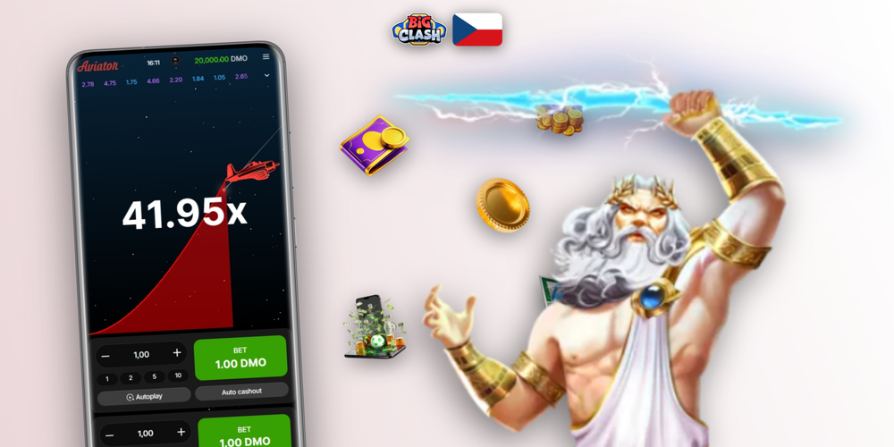 Aviator v Bigclash Casino – červený graf s násobitelem 3,27x a tlačítkem Cash Out