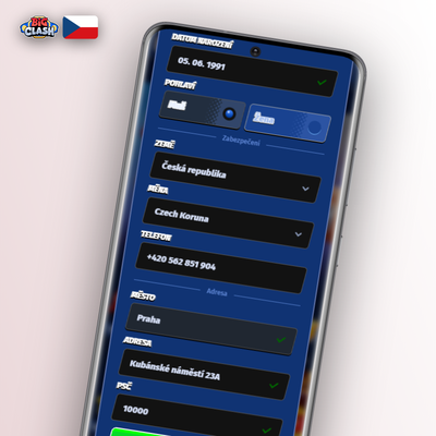 Jednokliková registrace v Bigclash Casino – přihlašovací údaje se vygenerují automaticky