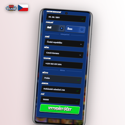 Registrace telefonem v Bigclash Casino – ověřovací SMS kód aktivuje účet okamžitě